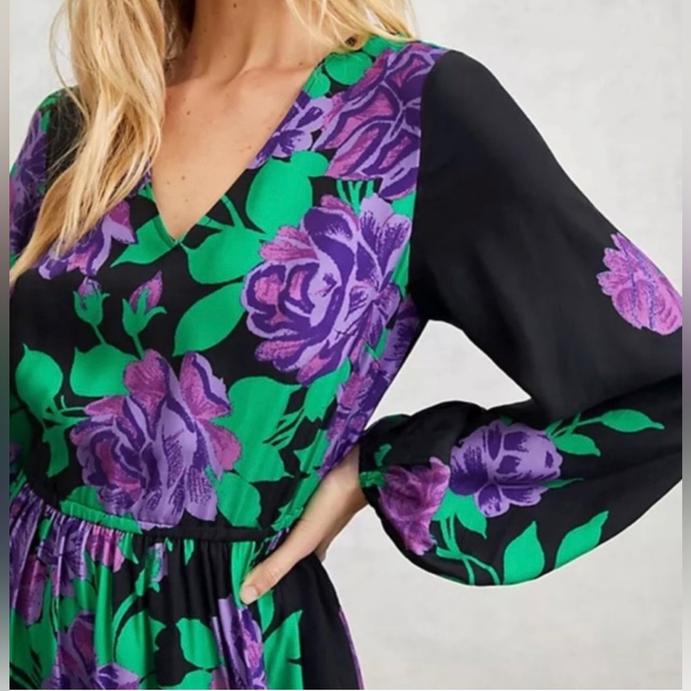 NWT Anthropologie Hope for Flowers by Tracy Reese Floral Midi Dress - Picture 5 of 9
